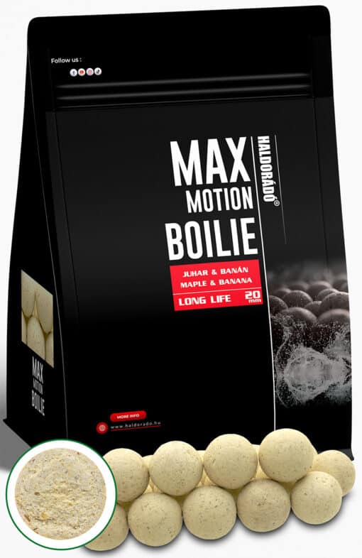 Haldorádó MAX MOTION Boilie Long Life 20 mm - Juhar & Banán