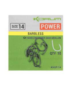 Korum XPERT POWER BARBLESS HOOKS - SIZE 12