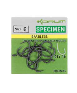 Korum XPERT SPECIMEN BARBLESS HOOKS - SIZE 6